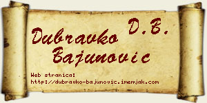 Dubravko Bajunović vizit kartica